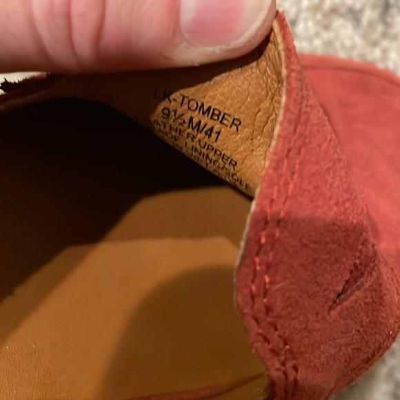 LUCKY BRAND Red Leather Classic Loafer Size 9.5 Worn once - Picture 3 of 5